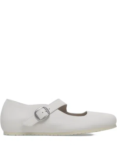 Birkenstock Tracy Buckled Ballet Flats In White