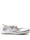 Birkenstock Tracy Metallic Ballet Flats In Silver