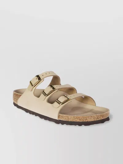 Birkenstock Triple Buckle Cork Sole Sandals In Neutral
