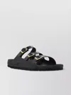 Birkenstock Triple Buckle Open Toe Flat Sandals