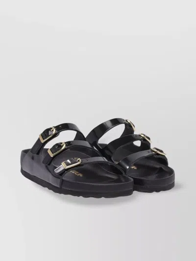 Birkenstock Triple Buckle Open Toe Flat Sole Sandals
