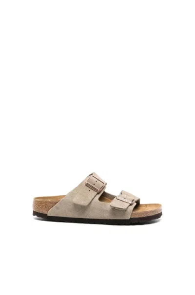 Birkenstock Two-strap Leather Arizona Sandals In Animal Print