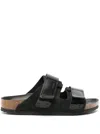 Birkenstock Uji Black Slides With Iconic Footbed In Black