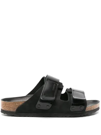BIRKENSTOCK UJI LEATHER SLIDES