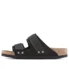 Birkenstock Uji Suede Sandals In Black