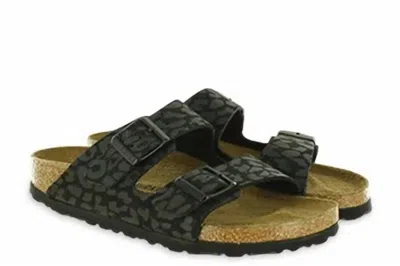 Birkenstock Unisex - Arizona Birkibuc Sandal In Leo Black