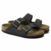Birkenstock Unisex Arizona Soft Footbed Sandal In Black Birko-flor In Black