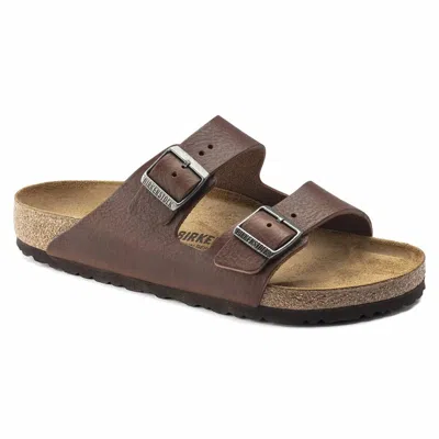 Birkenstock Unisex Arizona Leather Sandal In Vintage Wood Roast In Multi