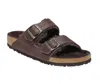 Birkenstock Unisex Arizona Shearling Sandal In Habana In Multi