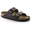 Birkenstock Unisex Arizona Soft Footbed Sandals In Amalfi Testa Di Moro In Brown