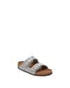 Birkenstock Teen Arizona Leather Sandals In Silver