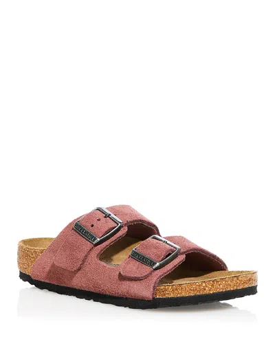Birkenstock Unisex Arizona Suede Sandals - Little Kid, Big Kid In Pink