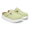 Birkenstock Unisex Boston Chunky Clog - Narrow In Faded Lime