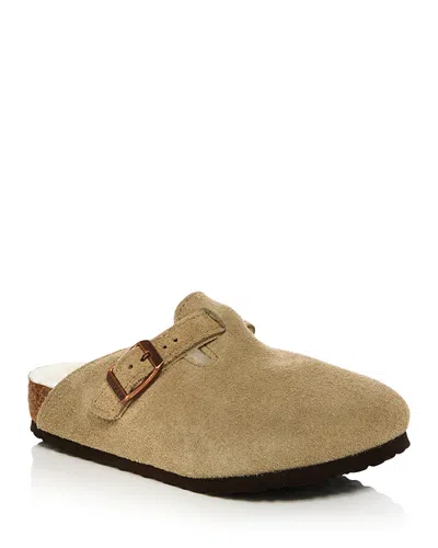 Birkenstock Unisex Boston Suede Shearling Clogs - Toddler, Little Kid In Nude