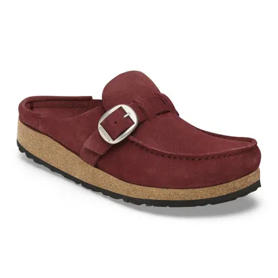 Birkenstock Unisex Buckley Suede Clogs In Zinfandel In Multi