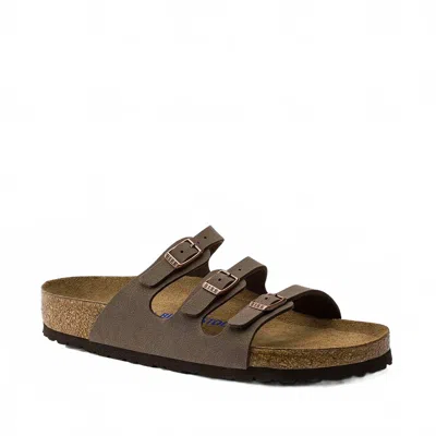 Birkenstock Unisex Florida Leather Soft Footbed Sandal In Mocca In Gray