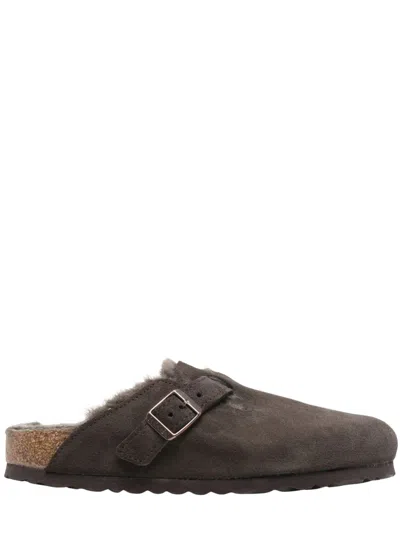 Birkenstock Unisex Suede Leather Sandals In Brown