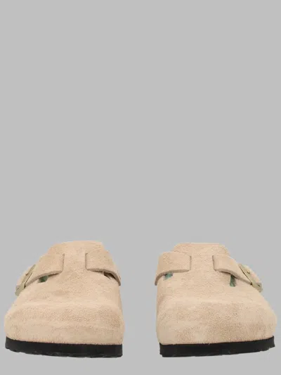 Birkenstock Unisex Suede Sandals With Contoured Footbed In Neutral