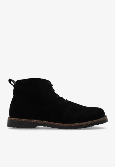 Birkenstock Uppsala Mid Suede Boots In Black