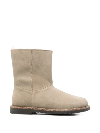 Birkenstock Uppsala Shearling-lined Suede Ankle Boots In Neutral