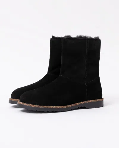 Birkenstock Uppsala Zip Shearling Suede Womens Boots In Black