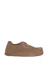 Birkenstock Utti Lace Suede Derby Shoes In Brown