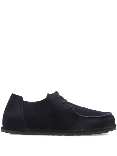 Birkenstock Utti Lace-up Suede Loafers In Blue