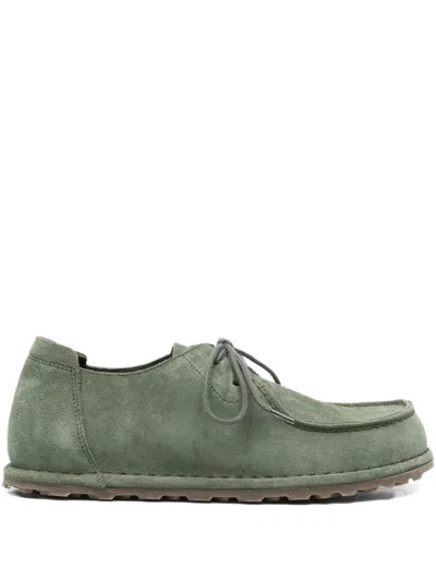 Birkenstock Utti Lace-up Suede Shoes In Green