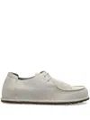 Birkenstock Utti Lace Up Deep Blue Loafers Whale Grey In Weiss