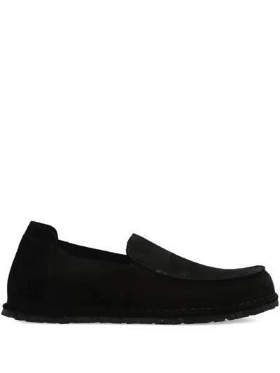 Birkenstock Utti Shearling Suede Loafers In Black