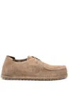 Birkenstock Utti Lace Suede Derby Shoes In Brown
