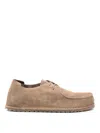 Birkenstock Utti Lace Suede Derby Shoes In Brown