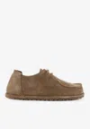 Birkenstock Utti Lace Suede Derby Shoes In Brown