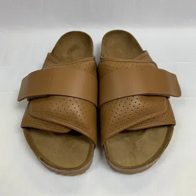 Pre-owned Birkenstock W/ Box Kyoto Padded Puff Pack Cork Brown Leather Reg Select Size
