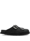 Birkenstock West Suede Mules In Black