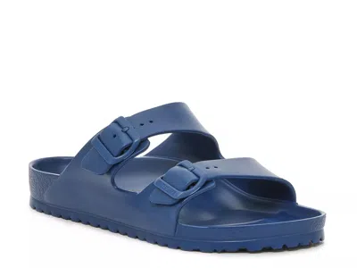 Birkenstock Wide Width Arizona Essentials Slide Sandal In Blue