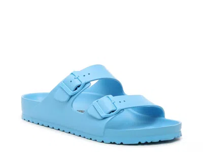 Birkenstock Wide Width Arizona Essentials Slide Sandal In Blue