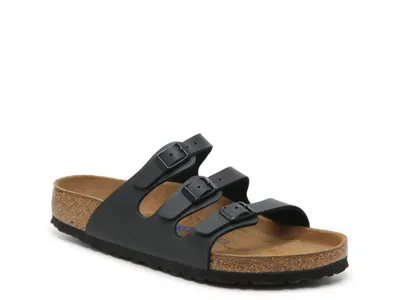 Birkenstock Wide Width Florida Soft Footbed Sandal In Black