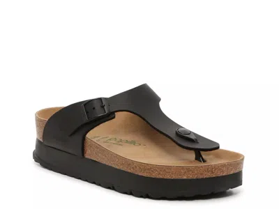 Birkenstock Wide Width Papillio By  Gizeh Platform Sandal In Black