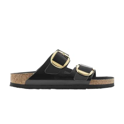 Pre-owned Birkenstock Wmns Arizona Big Buckle Natural Patent Leather Narrow 'black' | Women's Size 37