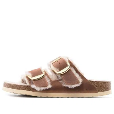 Birkenstock (wmns)  Arizona Big Buckle Shearling Oiled Leather Narrow Fit 'cognac'
