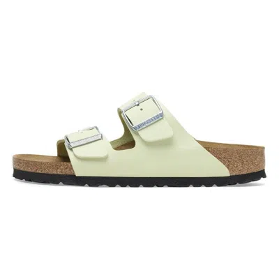Birkenstock (wmns)  Arizona Nubuck Leather Narrow Fit Sandals 'faded Lime'
