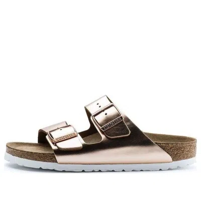 Birkenstock (wmns)  Arizona Soft Footbed Natural Leather Narrow Fit 'metallic Copper'
