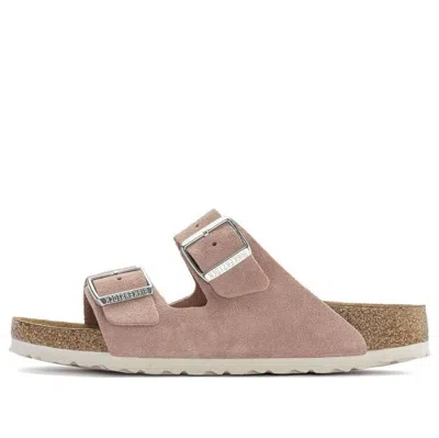 Birkenstock (wmns)  Arizona Soft Footbed Suede Leather Narrow Fit Sandals 'pink Clay' In Multi