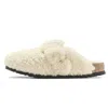Birkenstock Boston Big Buckle Shearling Teddy Clogs In Neutral