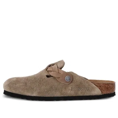 Birkenstock (wmns)  Boston Braided Suede Leather Sandals 'taupe'