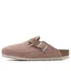 Birkenstock (wmns)  Boston Soft Footbed Suede Leather Narrow Fit 'pink Clay' In Multi