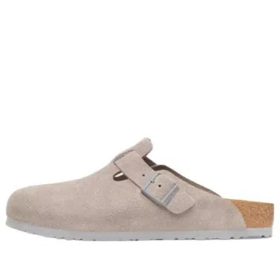 Birkenstock (wmns)  Boston Suede Leather 'stone Coin'