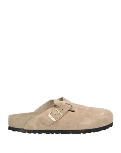 Birkenstock Woman Mules & Clogs Beige Size 7 Leather In Multi