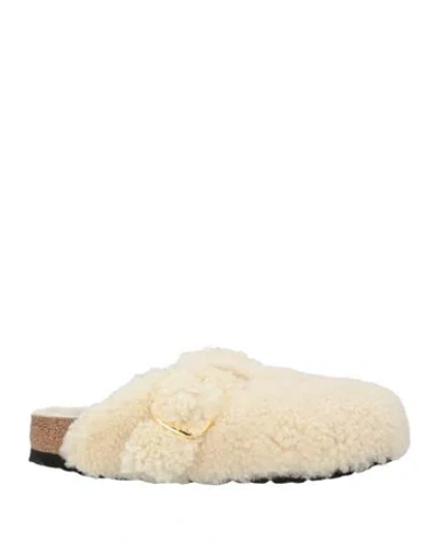 Birkenstock Woman Mules & Clogs Ivory Size 7 Shearling In White